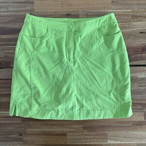 EP New York Women's Solid Green Golf Skort Tennis Pickleball Preppy Size 6 Skirt